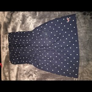 Hollister polk a dot strapless dress